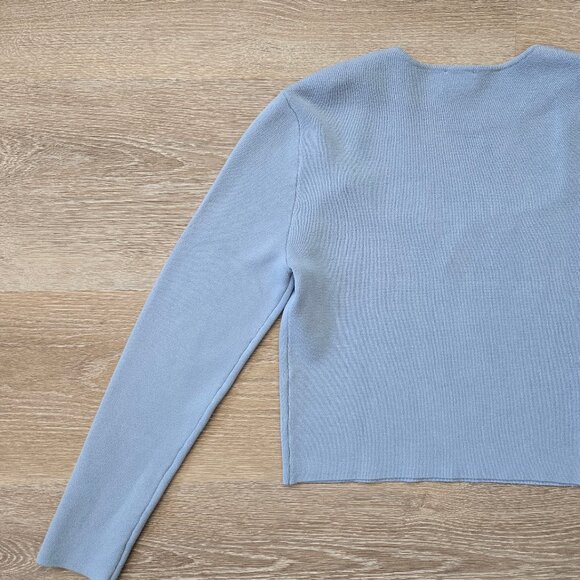 Abercrombie & Fitch Sweetheart Slim Semi Cropped Sweater Light Blue Size Small - Picture 12 of 17
